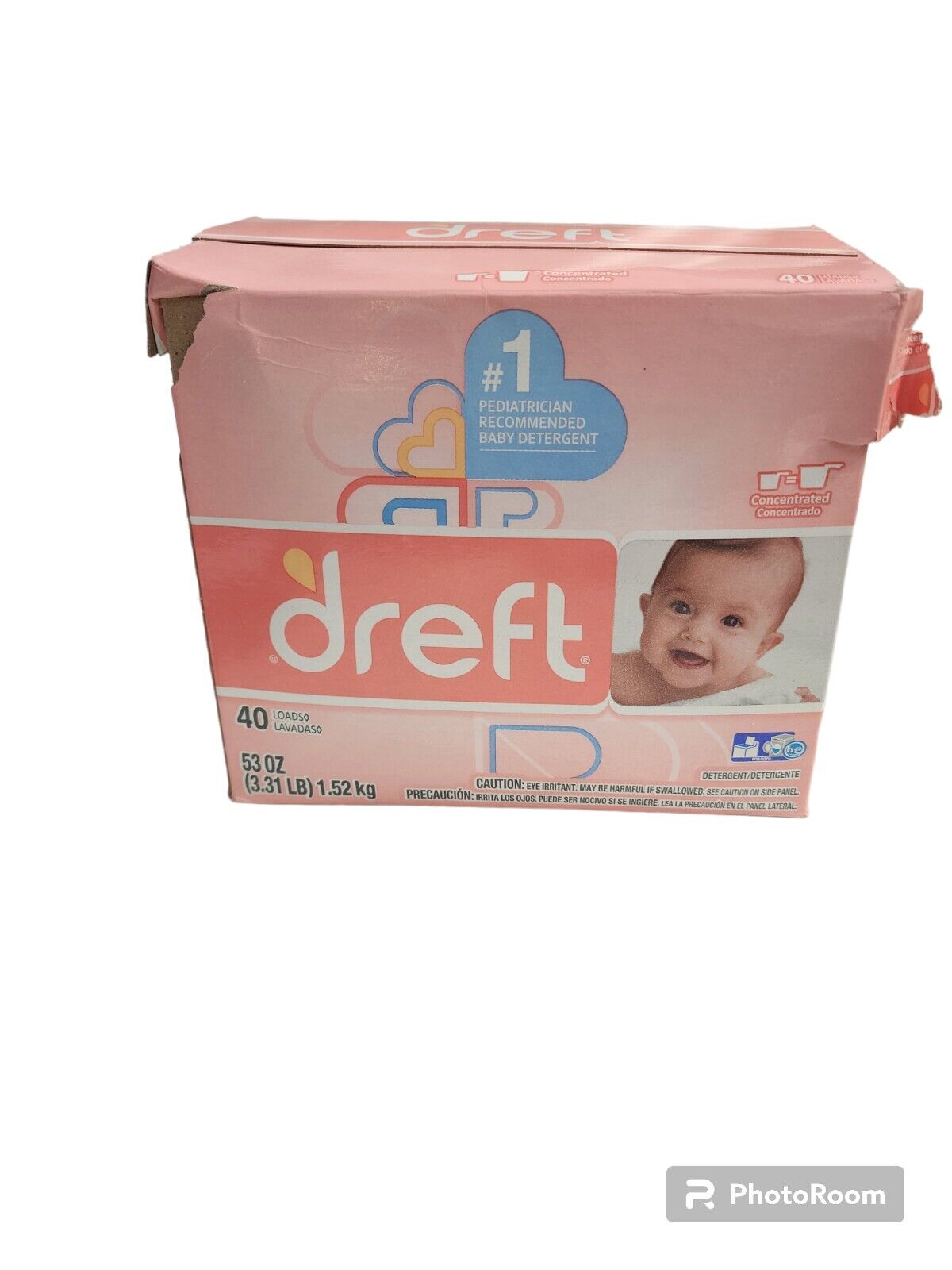 DREFT Powder Laundry Detergent Baby 40 loads 53oz Discontinued Read* Open