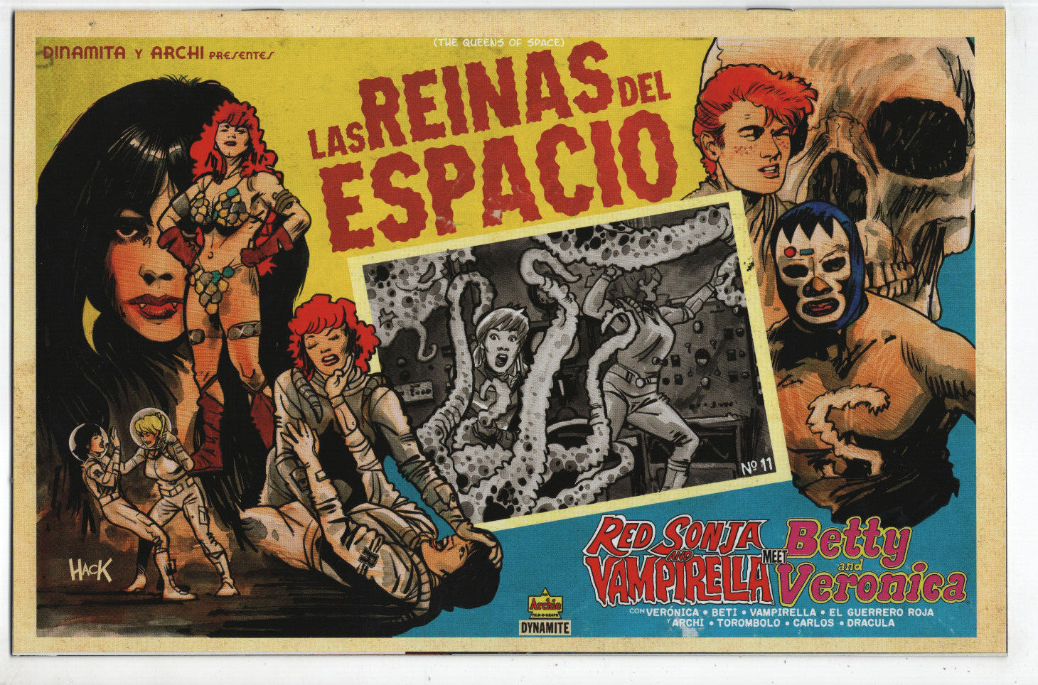 Red Sonja Vampirella Meet Betty and Veronica 11 Horror Hack Movie Poster Variant