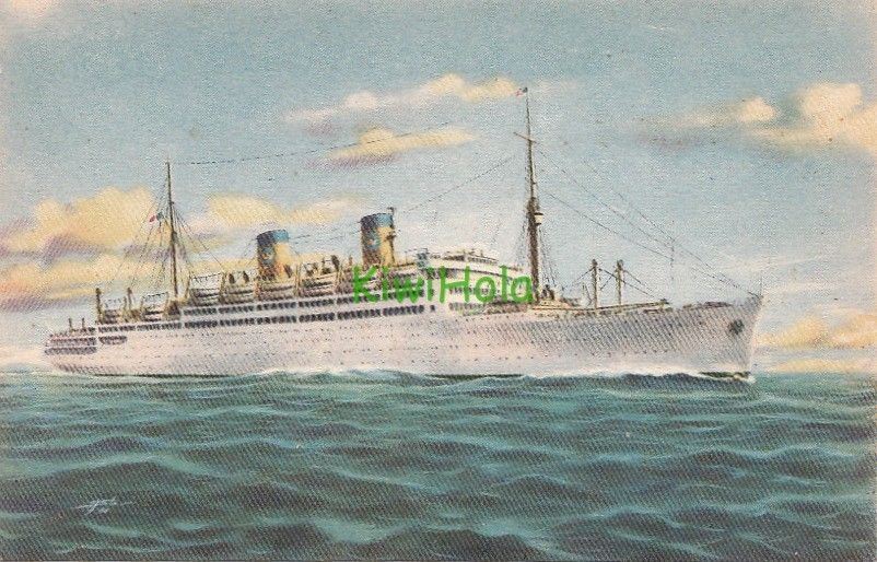 Postcard Ship M/S Italia Home Lines