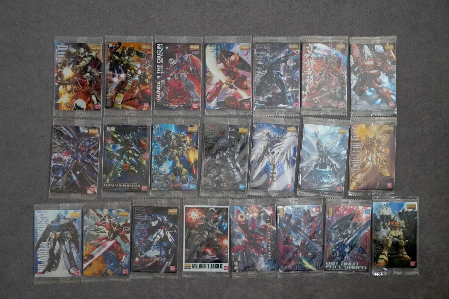 Gundam Card Wafer Art Collection Lot of 22 Including P-Bandai Rares Gunpla New