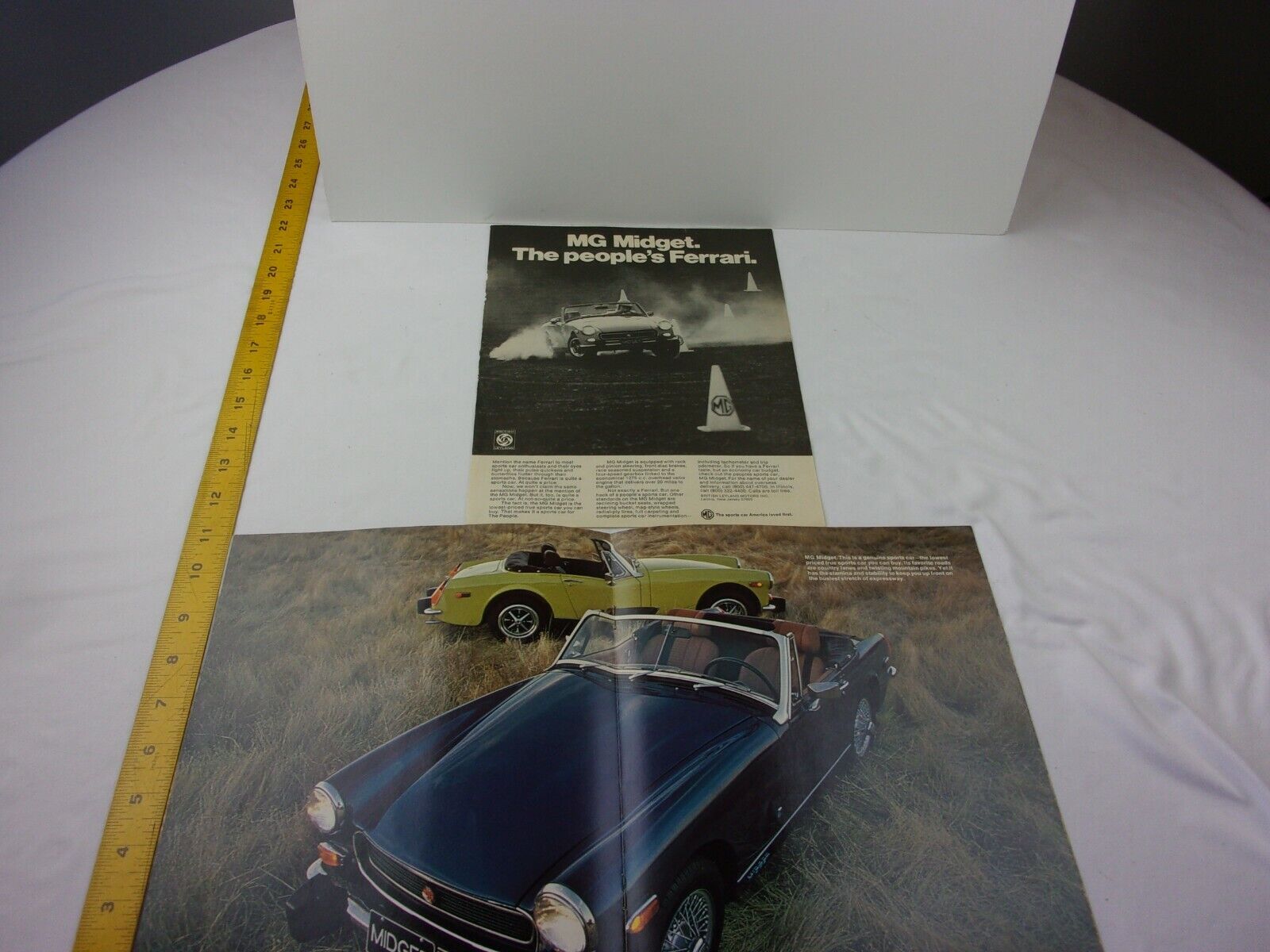 MG Midget 1974 magazine ads clippings car dealership brochure M5 