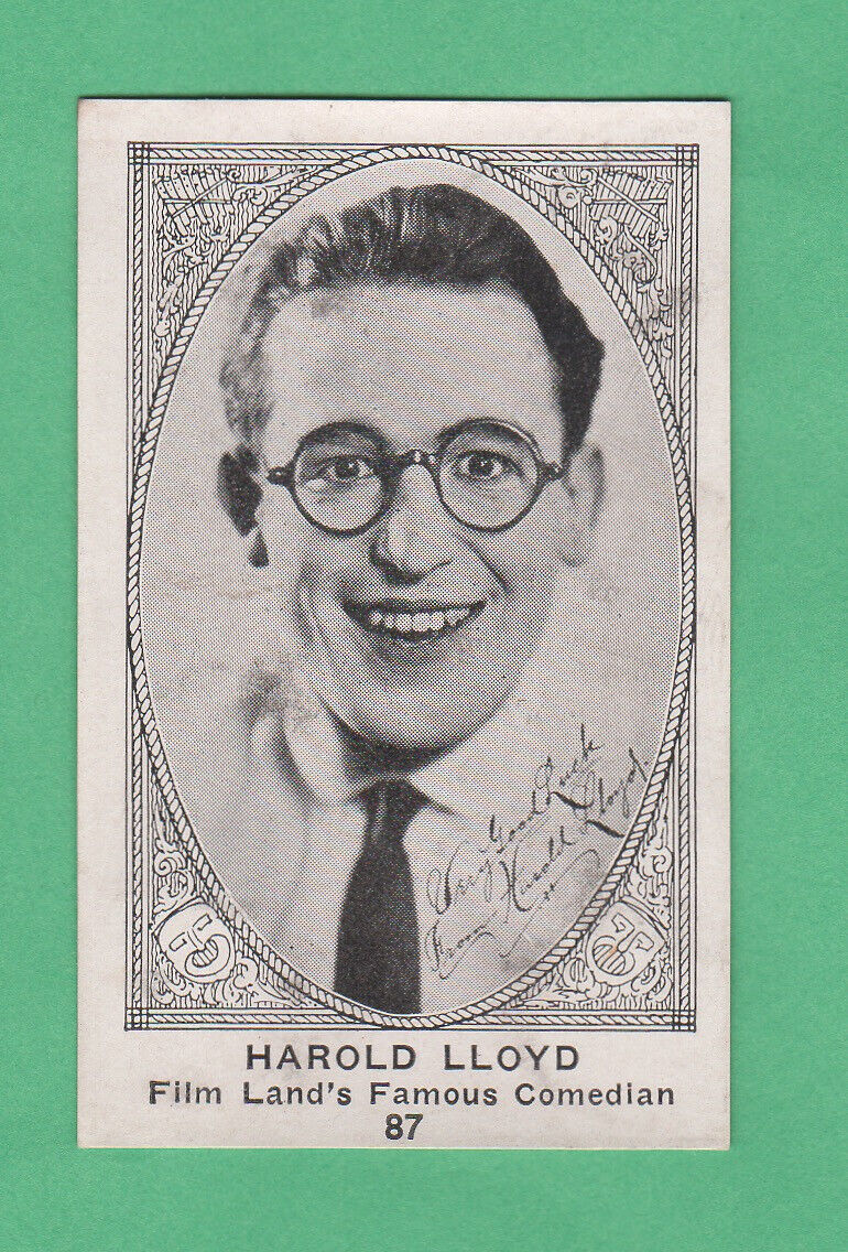 Harold Lloyd  1920  E123 American Caramel (Ser of 120) Film Star card