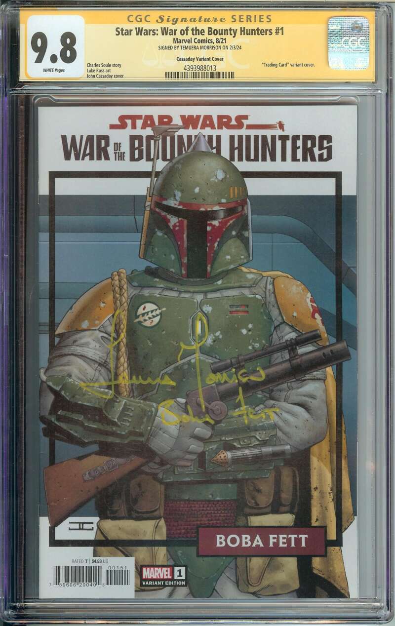 Star Wars War Of The Bounty Hunters #1 SS CGC 9.8 Auto Temuera Morrison