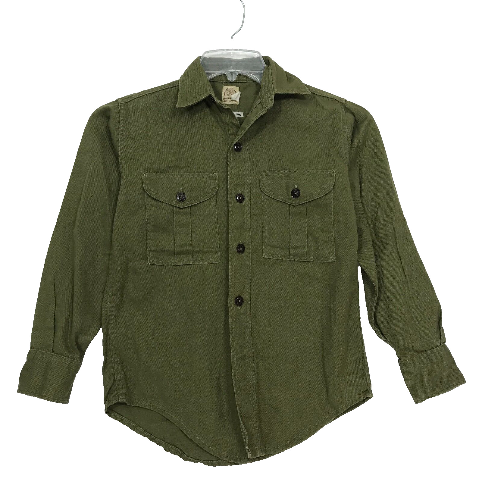 Vintage 1950\'s Sanforized BSA Boy Scouts Official Long Slv Shirt 12 1/2\