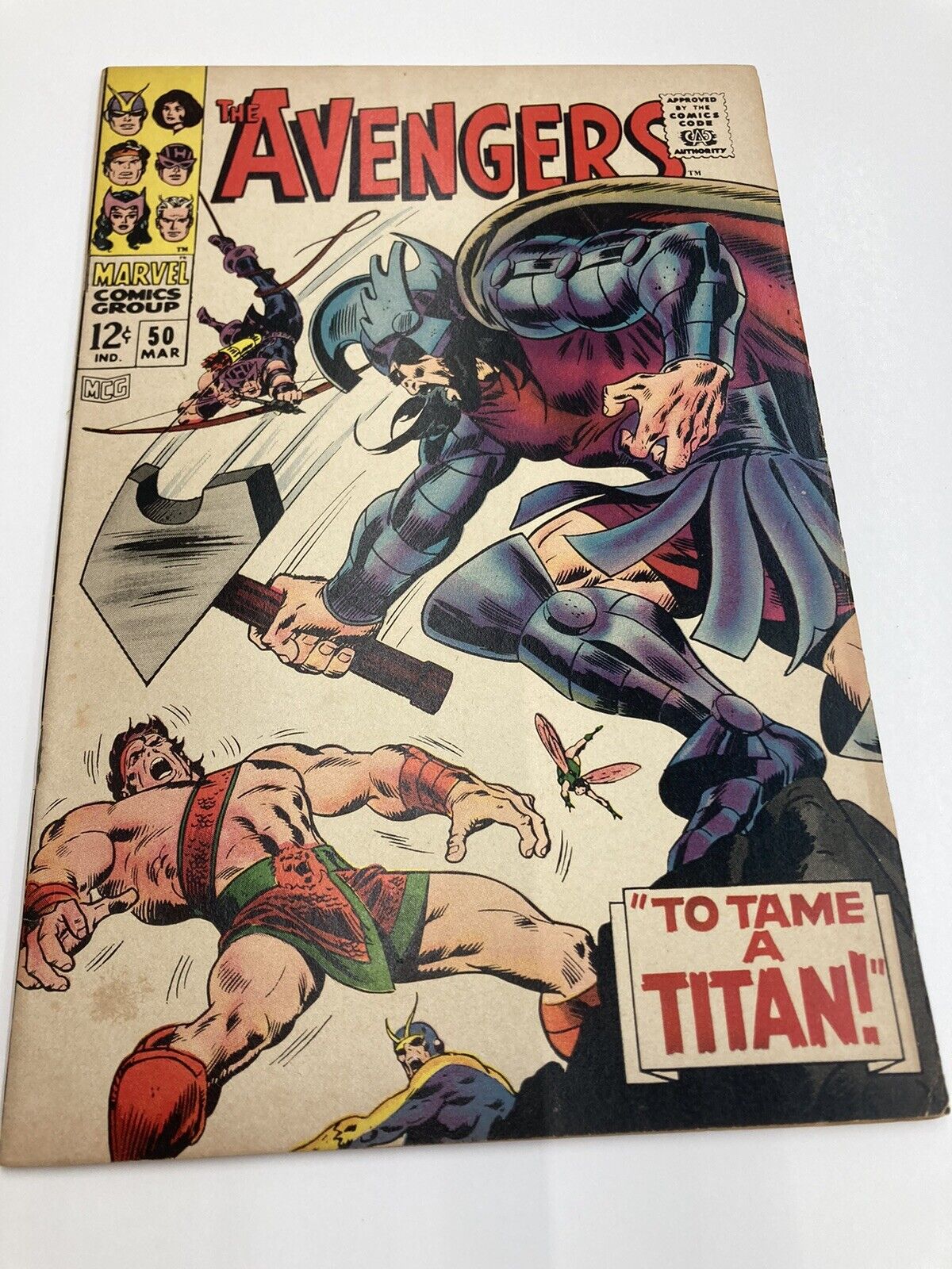 RARE MARCH 1968 MARVEL THE AVENGERS VOL. 1  NO. 50   TO TAME A TITAN