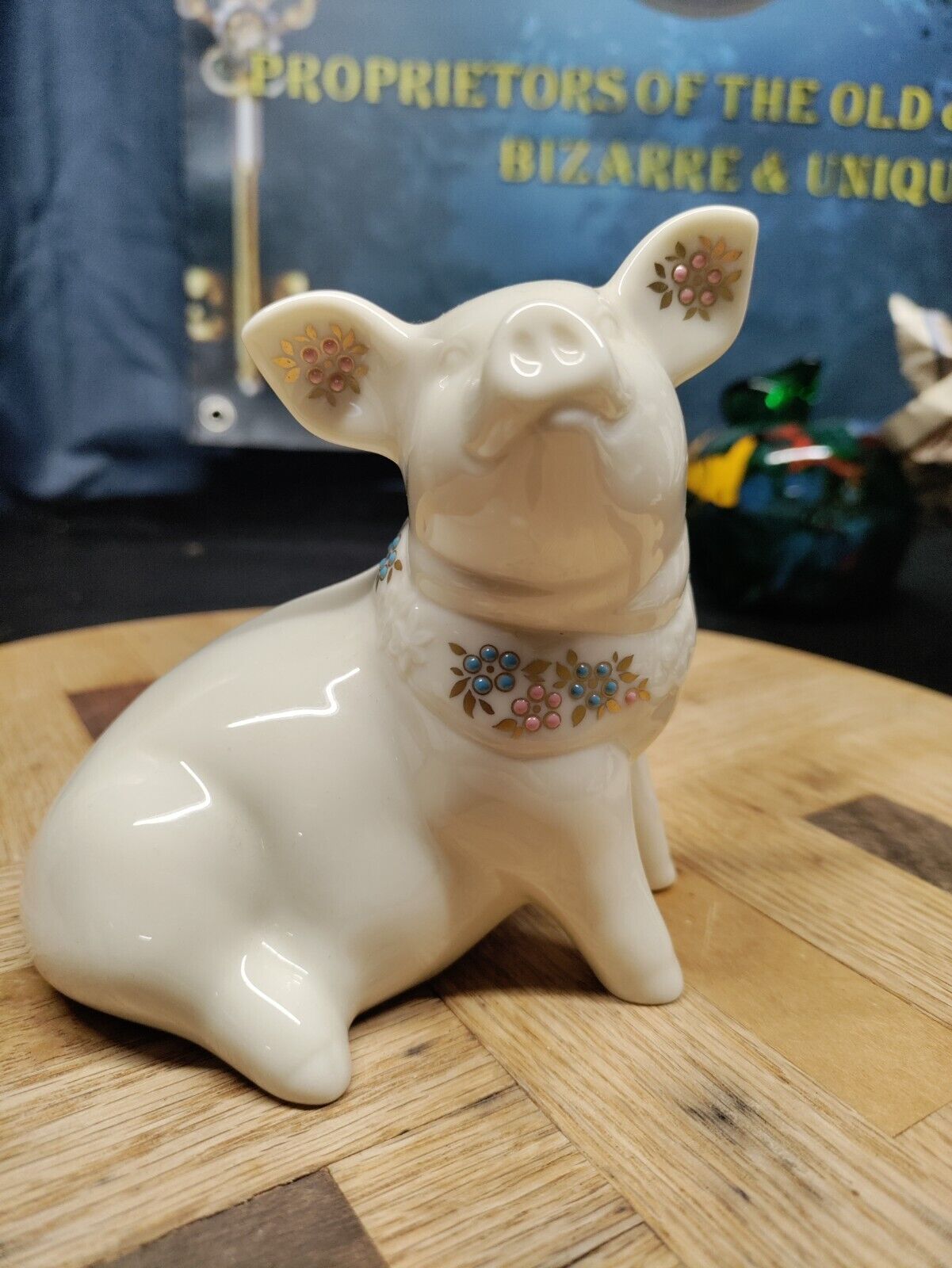 Vintage Lenox China Jewels Collection Pig Figurine Made in USA 1992