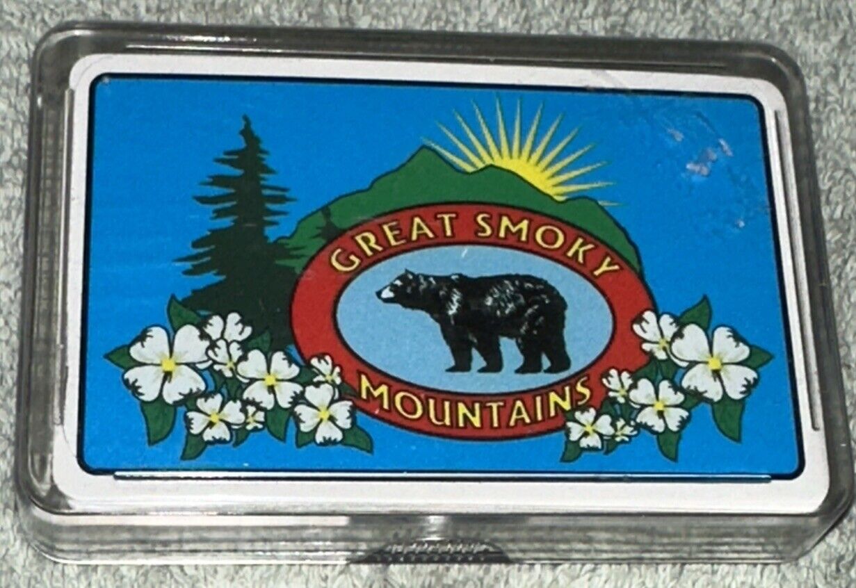 Vtg Great Smoky Mountains Souvenir Playing Cards Black Bear NOS