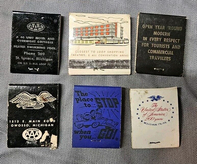 Vintage Michigan Motel Matchbooks