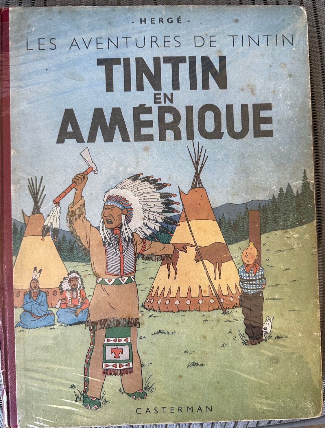 Hergé Tintin en Amérique EO 1st French BE Titre Rouge 1945