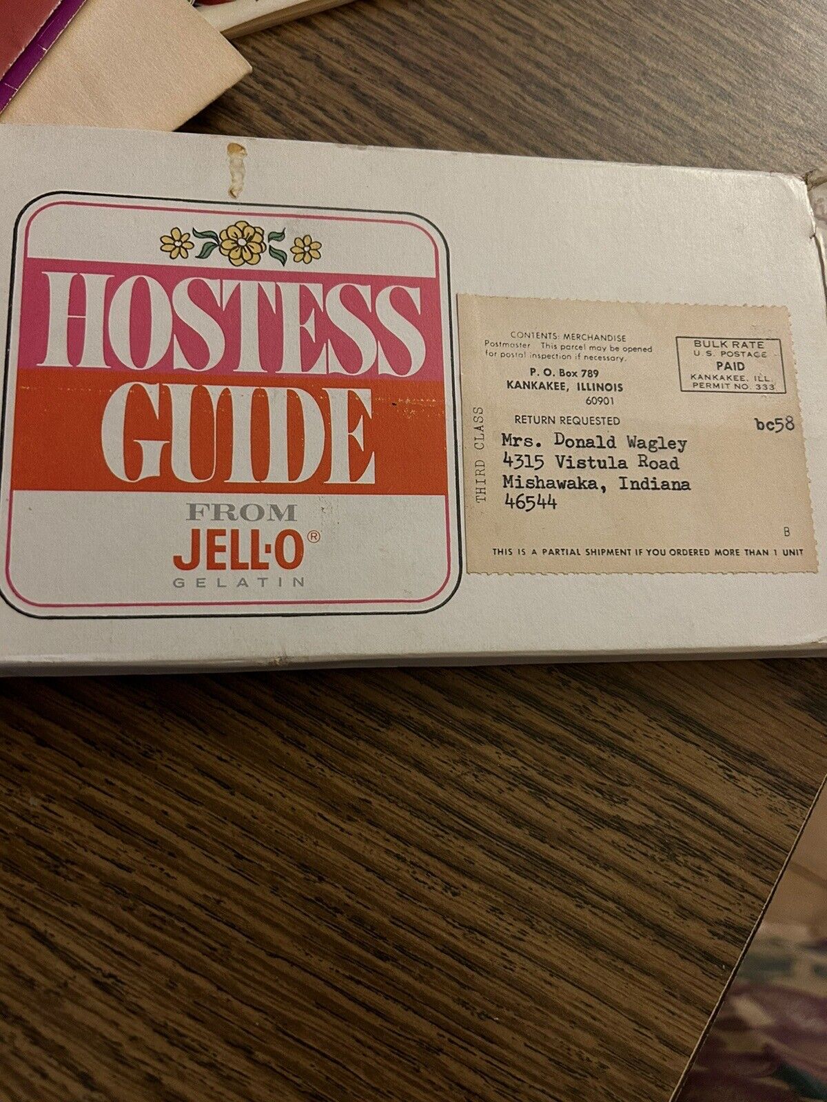 Jell-O Gelatin Hostess Guide Card Complete Set W/ Mailing Package Jello WJ