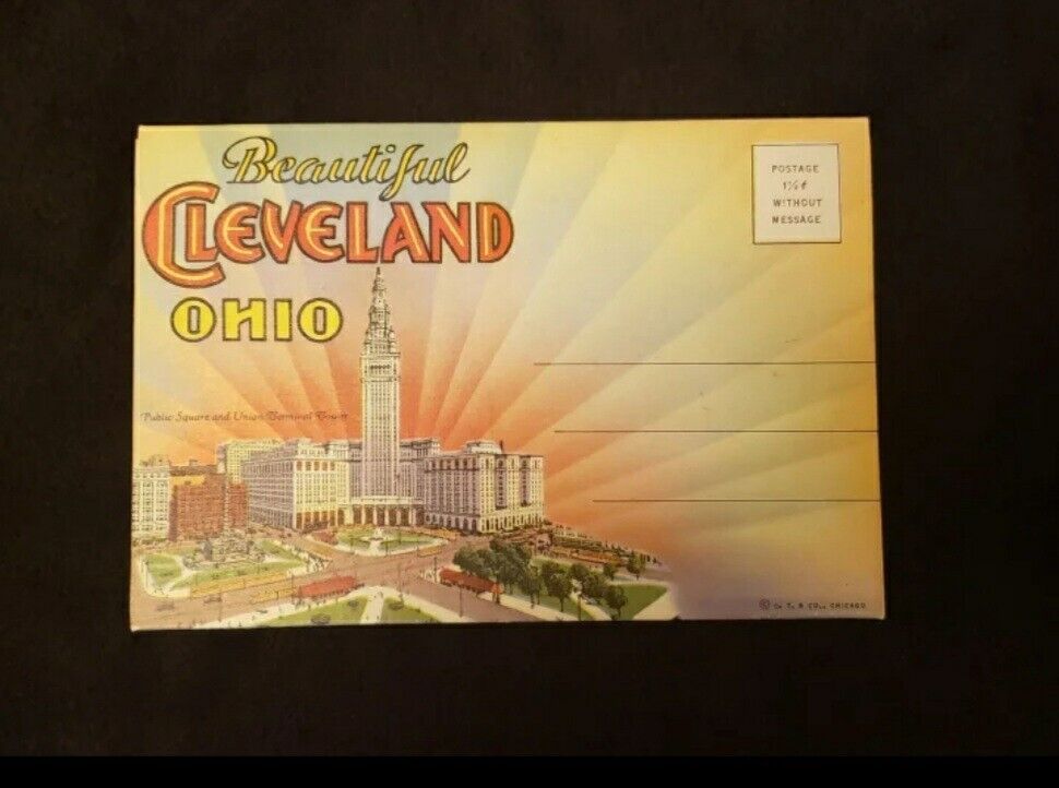 1930's Cleveland OH Postcard Book (Curt Teich / Linen Finish)