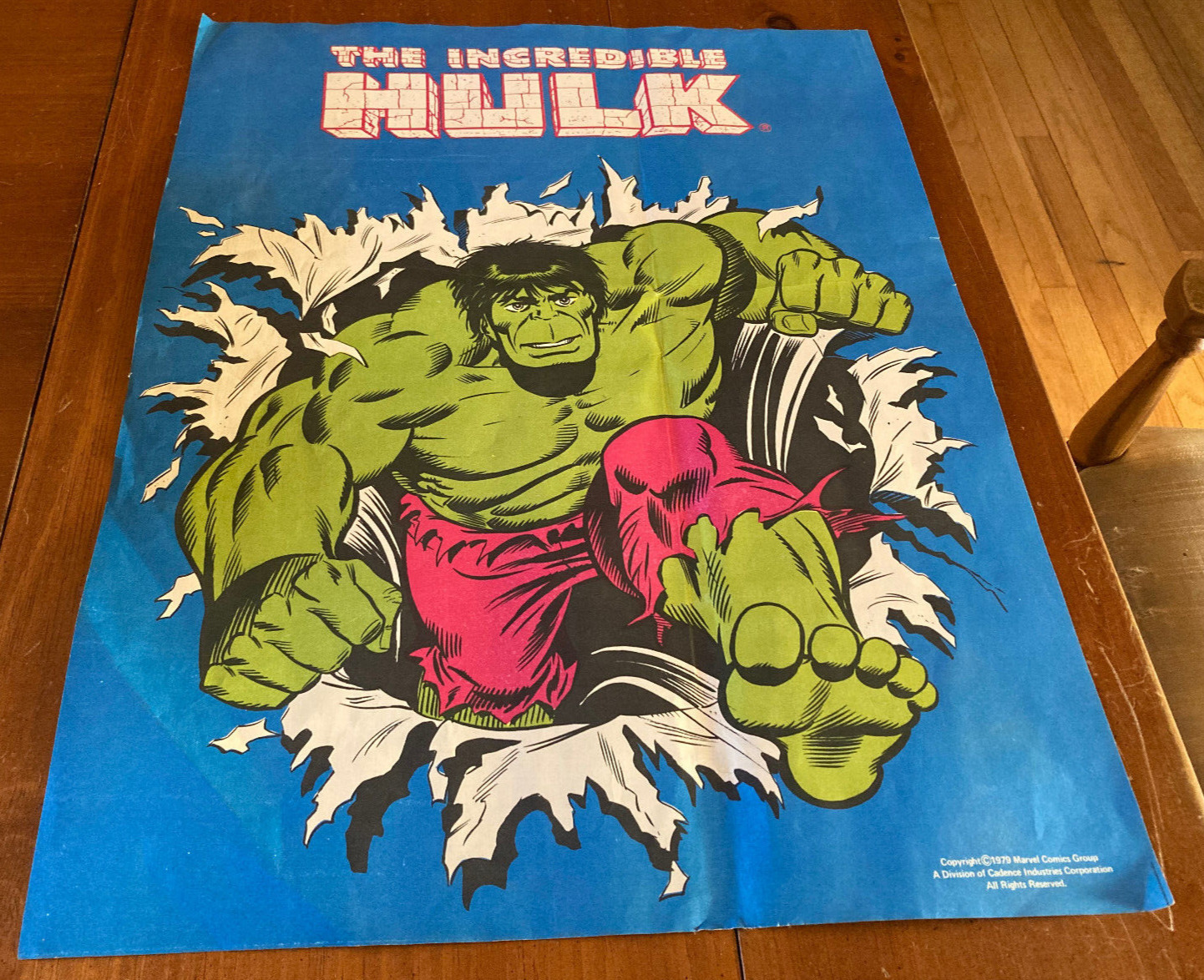 Vintage 1979 The Incredible Hulk Poster from Marvel Cadence Enterprise 17