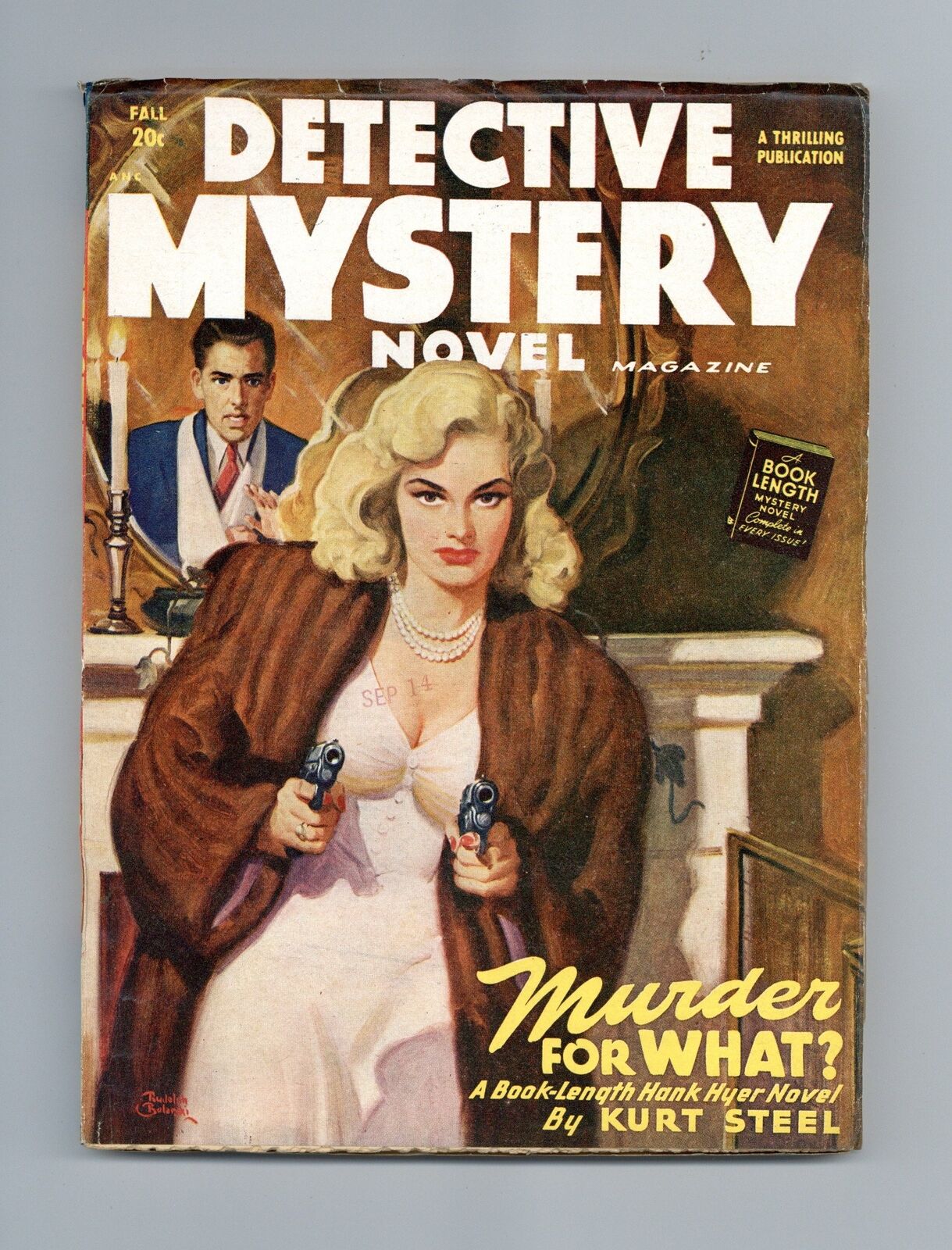 Detective Mystery Novel Magazine Pulp Sep 1948 Vol. 28 #3 FN/VF 7.0