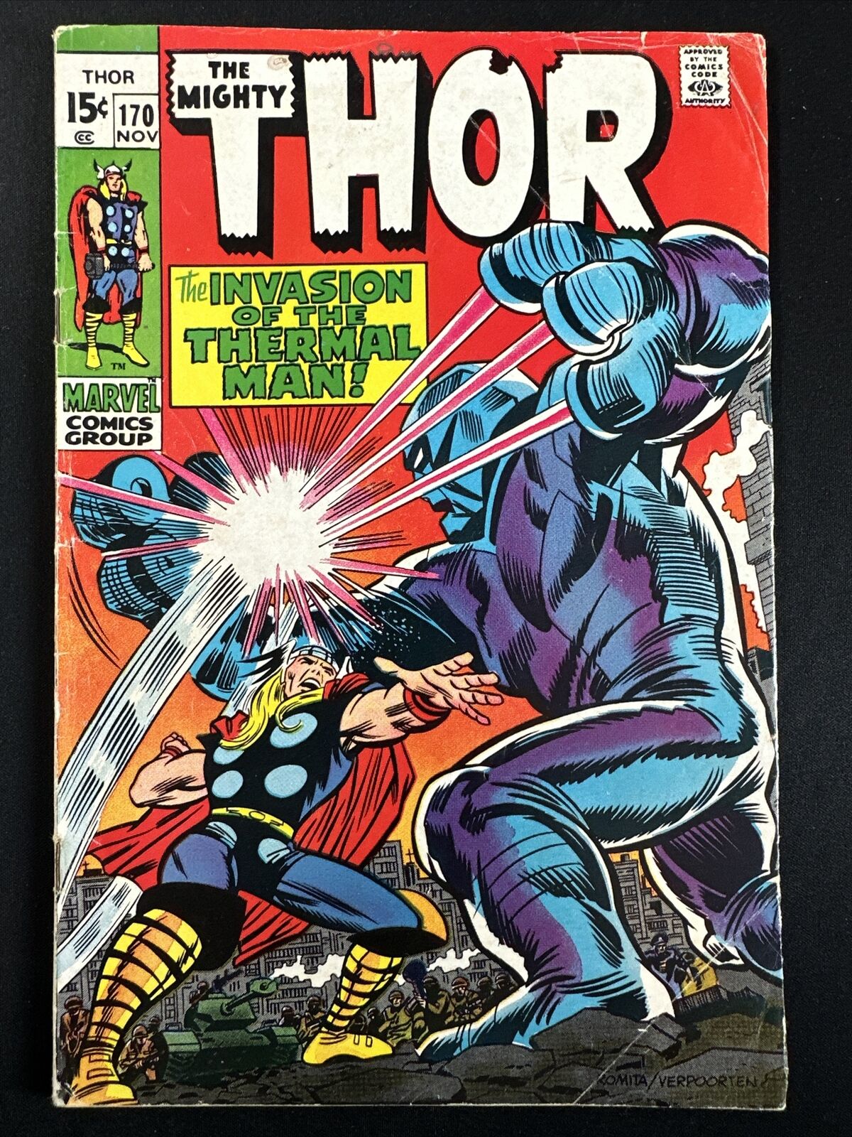 The Mighty Thor #170 Vintage Marvel Comics Silver Age 1st Print 1969 Good/VG *A2