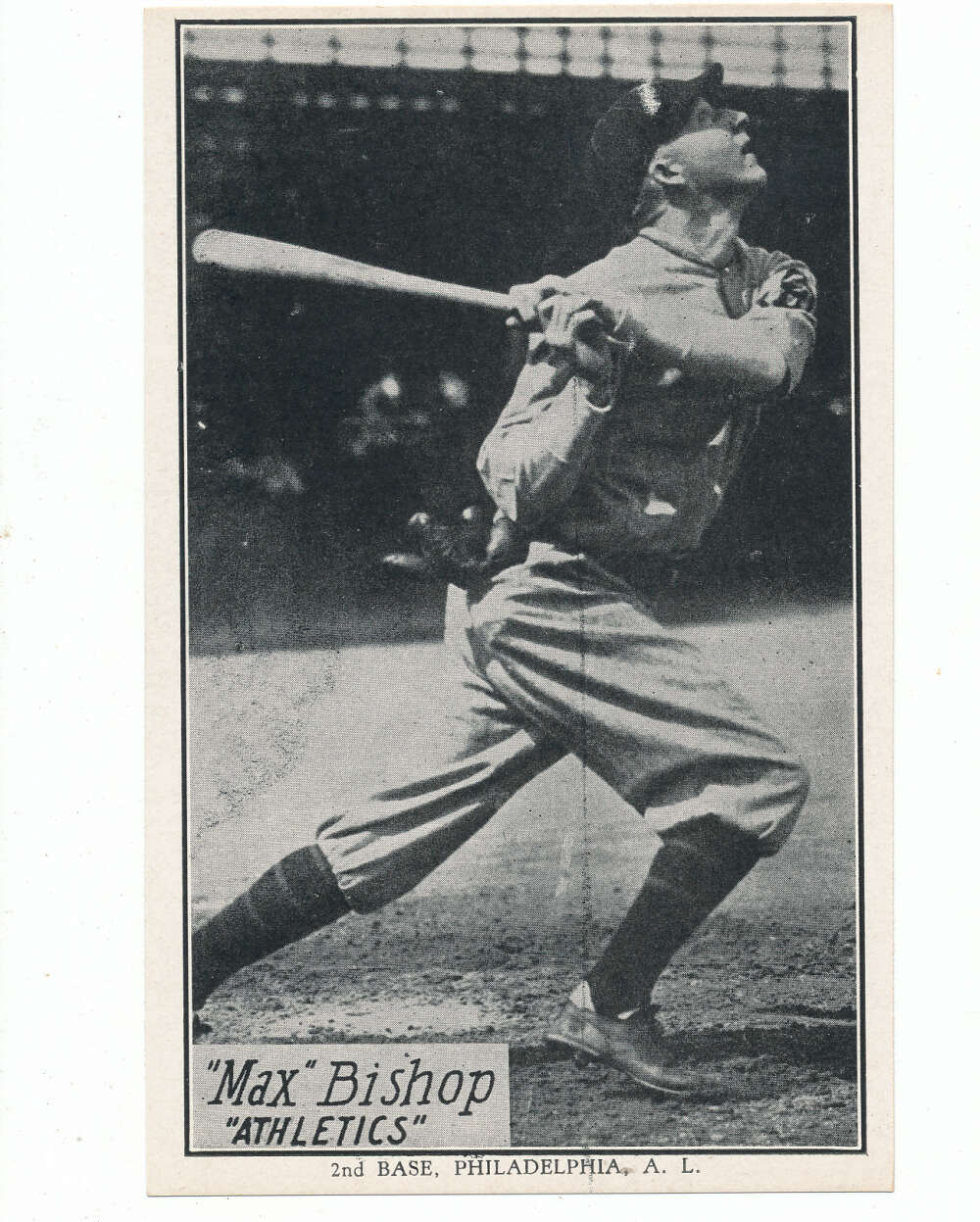 Max Bishop Athletics 1928 r315 kashin card em bxmt