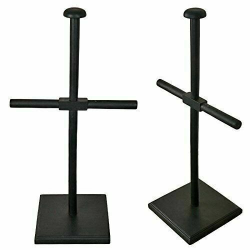 Wooden Display Stand for Medieval Style Roman Body Armor Helmet Black Color Best