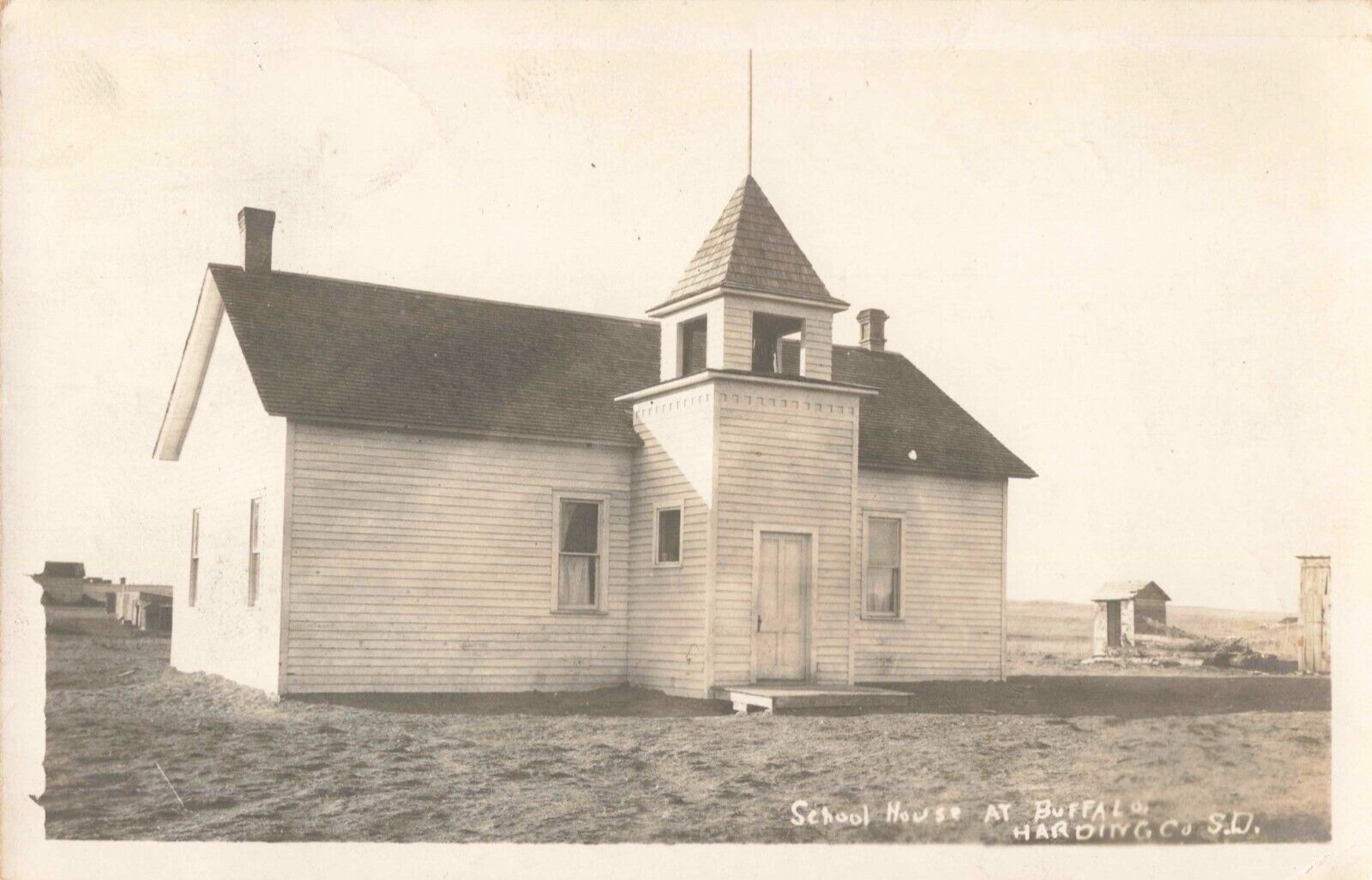 School House Buffalo Harding County South Dakota SD 1914 Real Photo RPPC