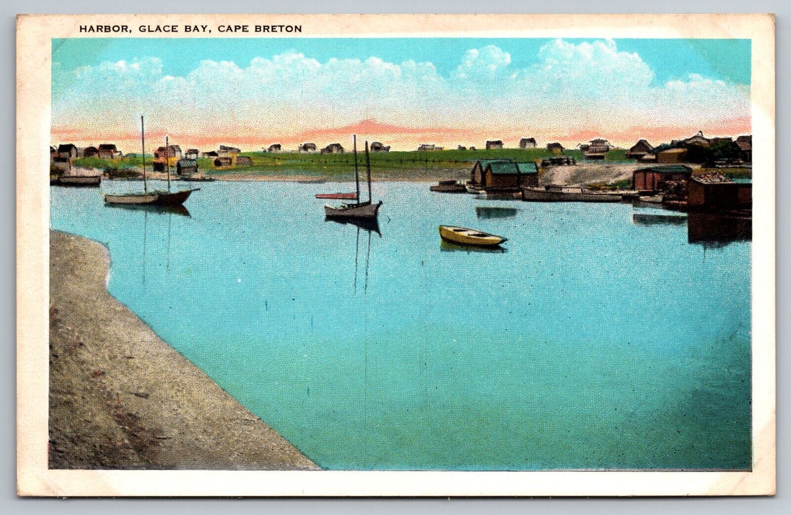 Harbor. Glace Bay. Cape Breton, Nova Scotia Postcard