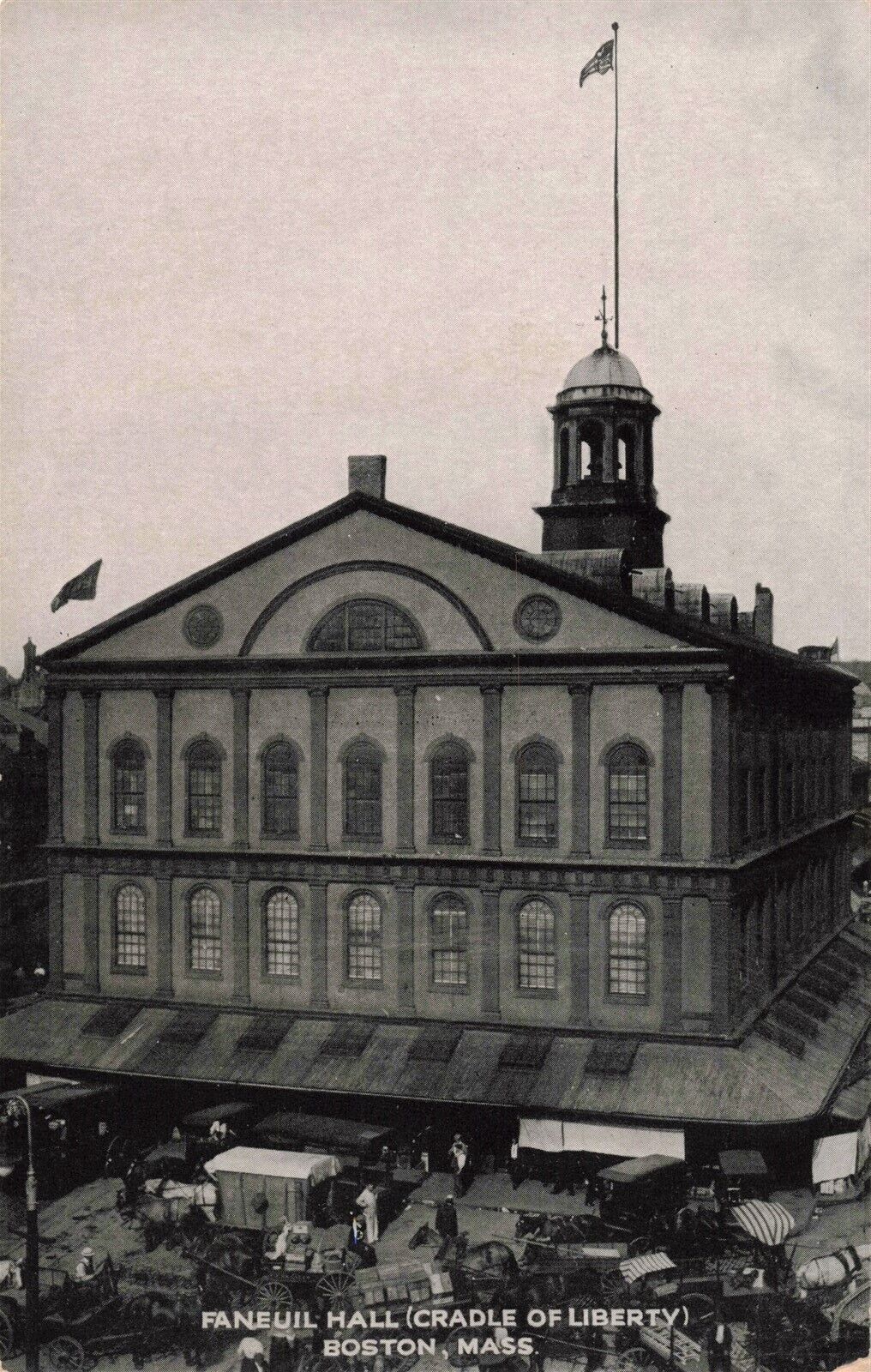 Faneuil Hall Boston MA 1908 Postcard B504