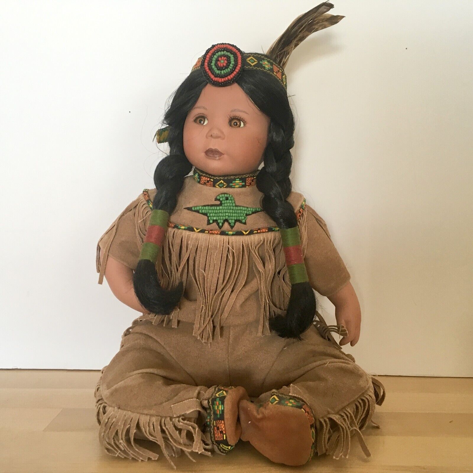 Vintage 1992 Native American Child Doll \