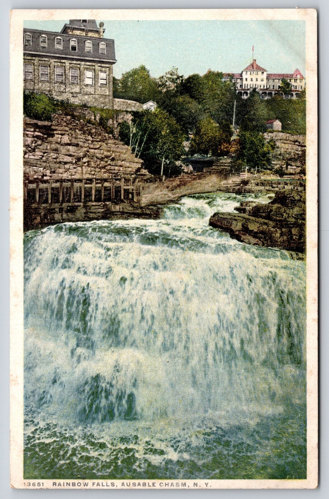 Detroit Pub Co~Rainbow Falls Ausable Chasm New York~Vintage Postcard