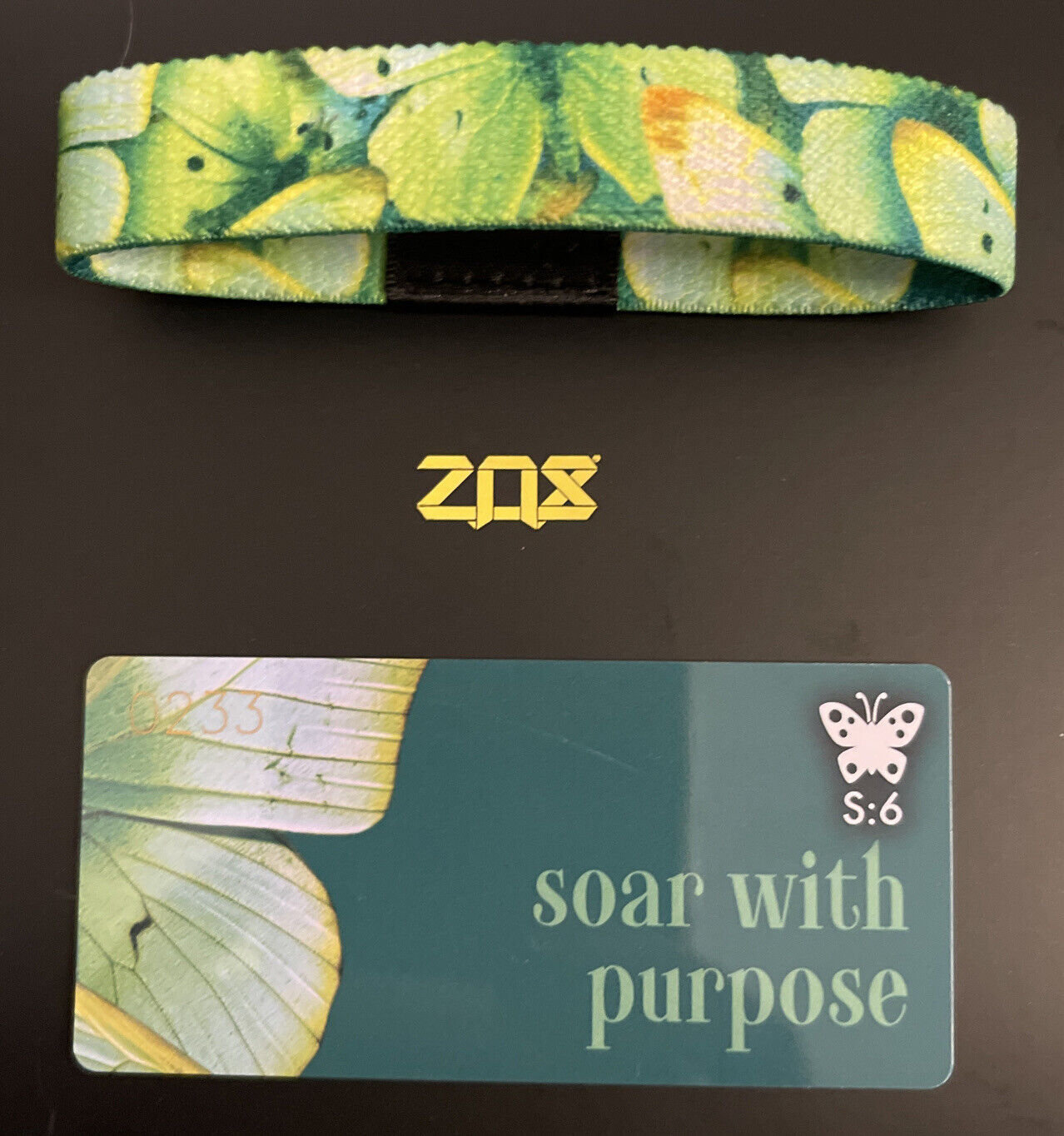 zox wristband medium SOAR WITH PURPOSE *Butterflies* *Metamorphasis*