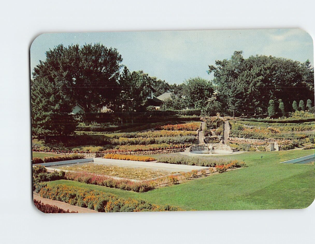 Postcard Sunken Garden, Lincoln, Nebraska