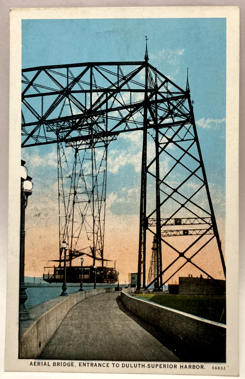 Aerial Bridge, Entrance to Duluth-Superior Harbor, Minnesota MN Vintage Postcard