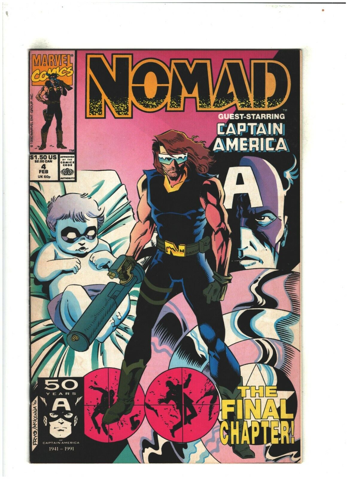 Nomad #4 NM- 9.2 Marvel Comics 1990 Captain America app.