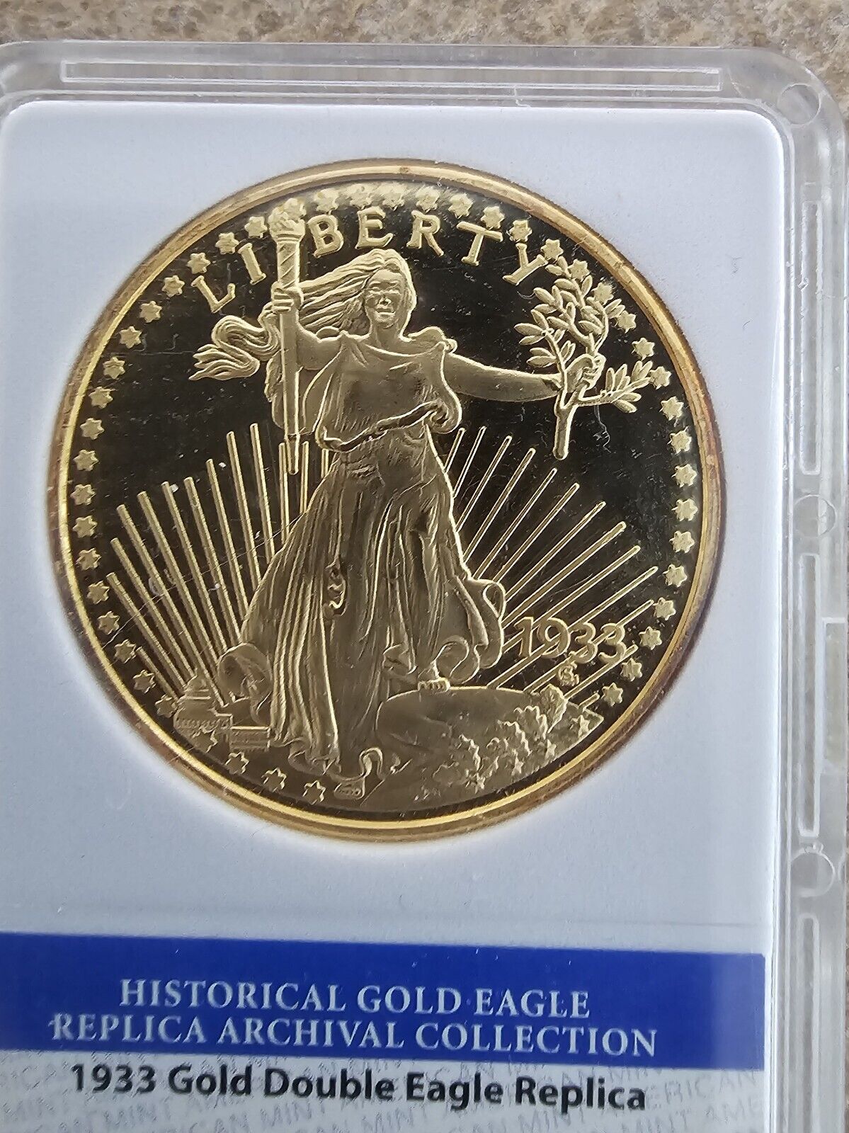 American Mint 1933 Saint-Gaudens Gold Double Eagle Replica Coin PROOF