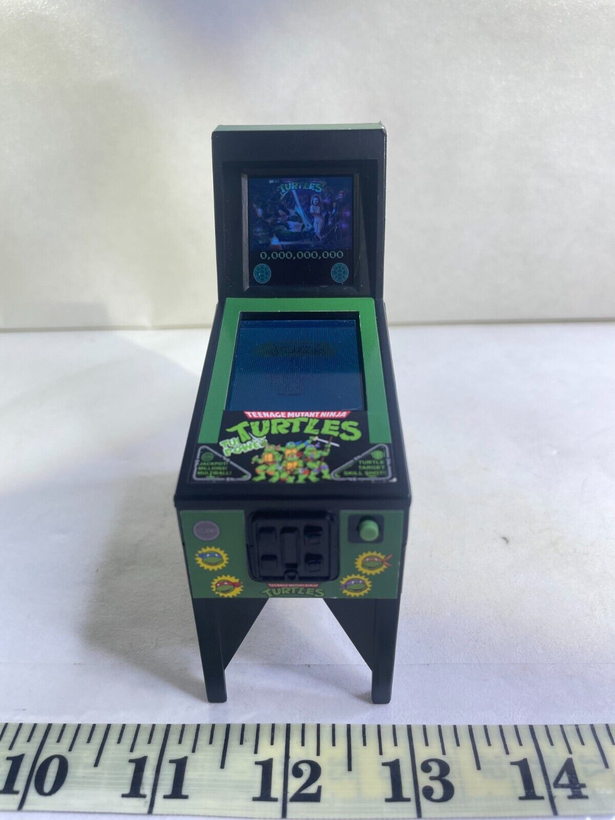 TMNT Turtles Pinball Mini Arcade Game Table Electronic AAA Battery Tested Works