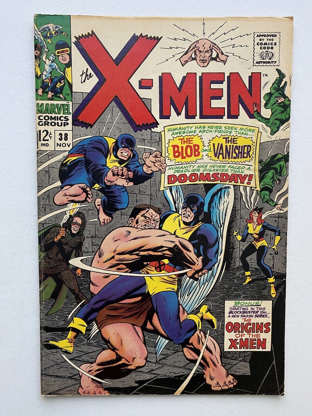 X-Men #38 FN- 5.5 Blob The Vanisher Origins of the X-Men Begins Marvel 1967