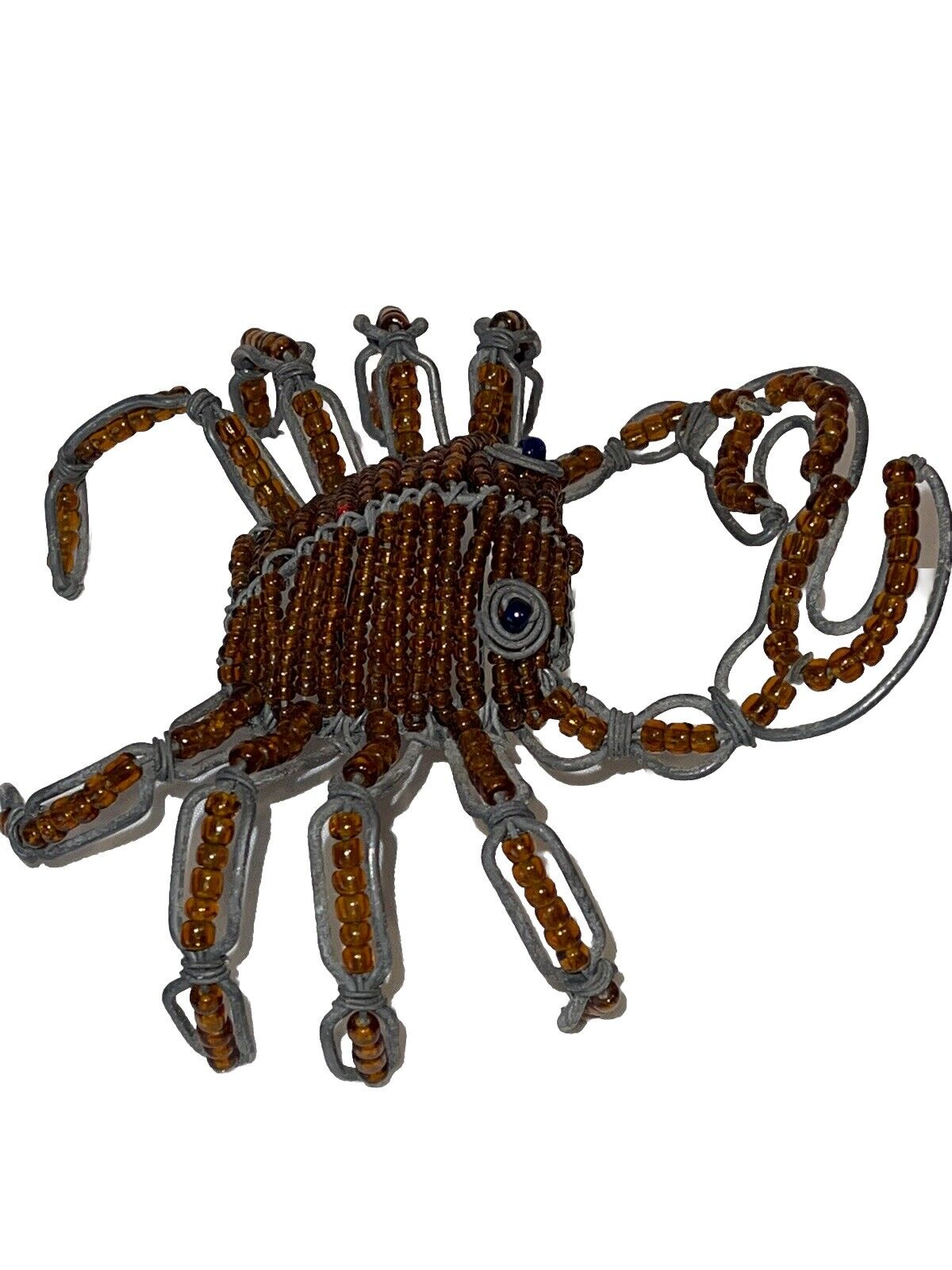Vintage Beadworx by Grassroots Figurine Brown Crab