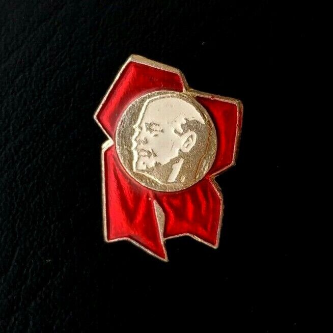 Lenin Revolution Communism Propaganda Vintage Soviet Pin Badge CPSU USSR