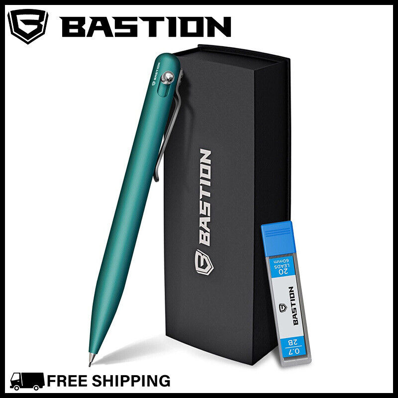 BASTION MECHANICAL PENCIL 0.7MM Green Aluminum Body Bolt Action Drafting Drawing