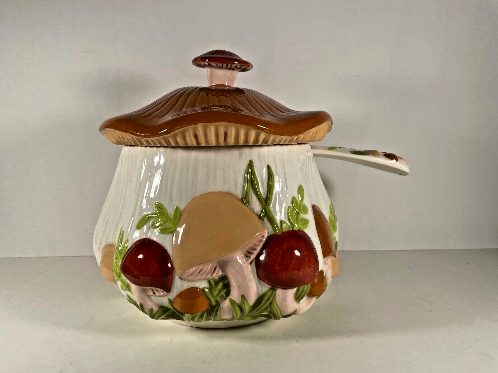 Vintage Arnels Mushroom Design Soup Tureen With Lid and Ladle