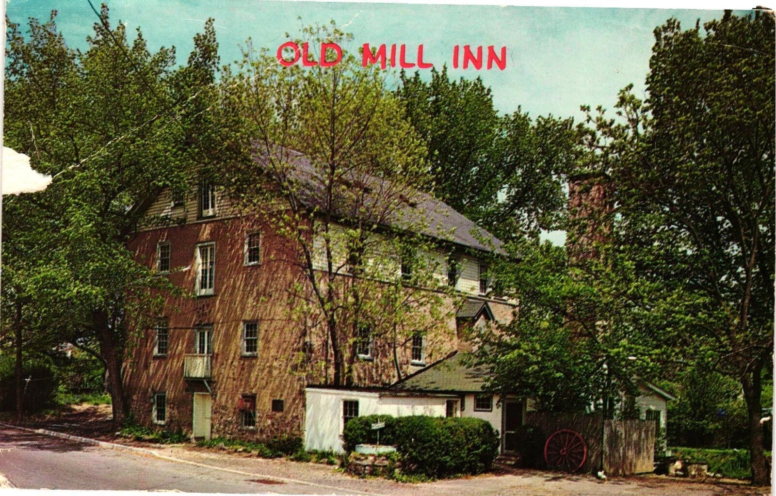 Vintage Postcard- OLD MILL INN, PENNYPACK CREEK, HATBORO, PA.