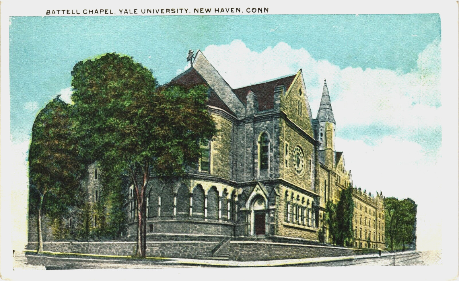 YALE - University Postcard:  Battell Chapel, New Haven, Connecticut