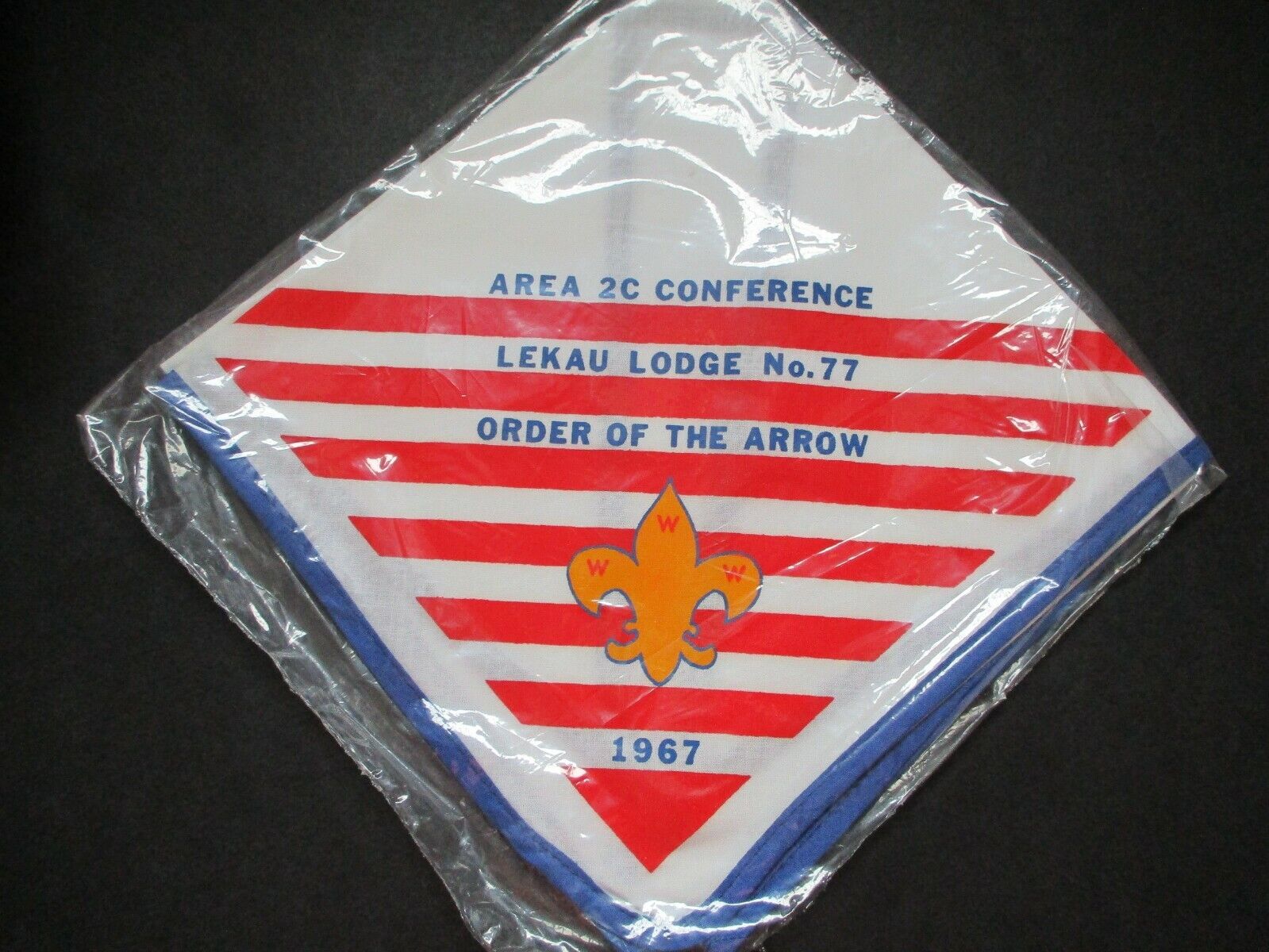 1967 Area 2C Conference Lekau Lodge No. 77 boy scout neckerchief
