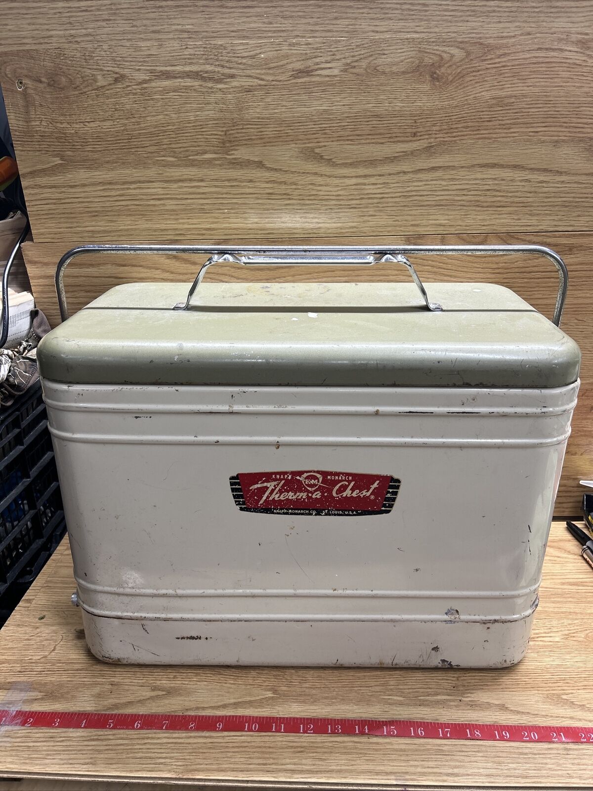 Therm-a-Chest Ice Cooler Chest MCM 1950s All Original Knapp-Monarch