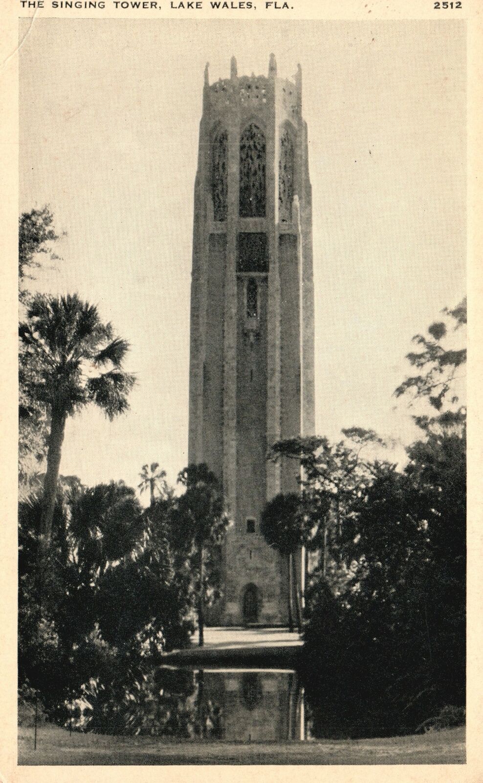 Vintage Postcard The Singing Tower Carillon Architectural Lake Wales Florida FL