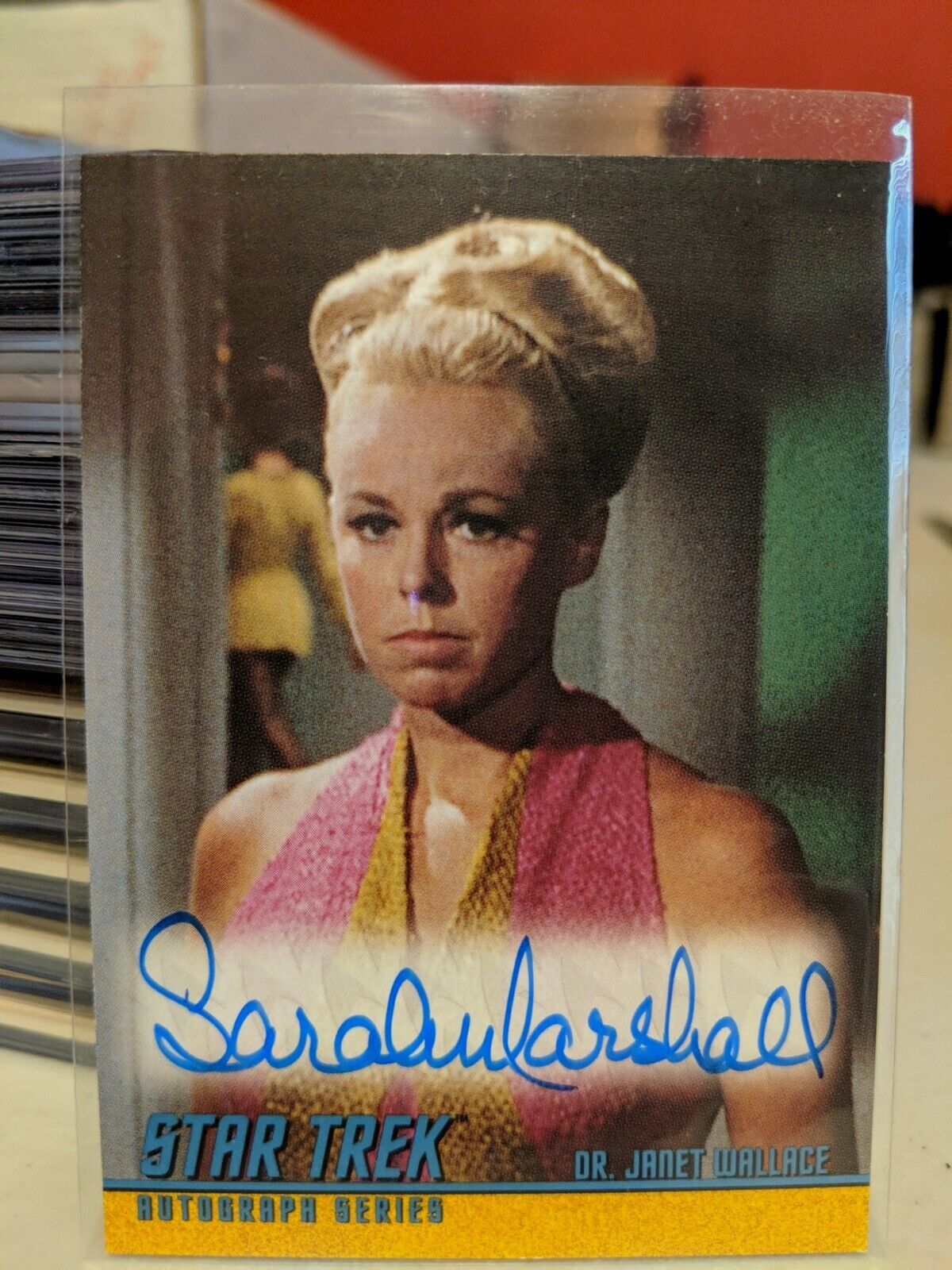 Quotable Star Trek TOS Sarah Marshall A95 Autograph Card as Dr. Janet Wallace NM