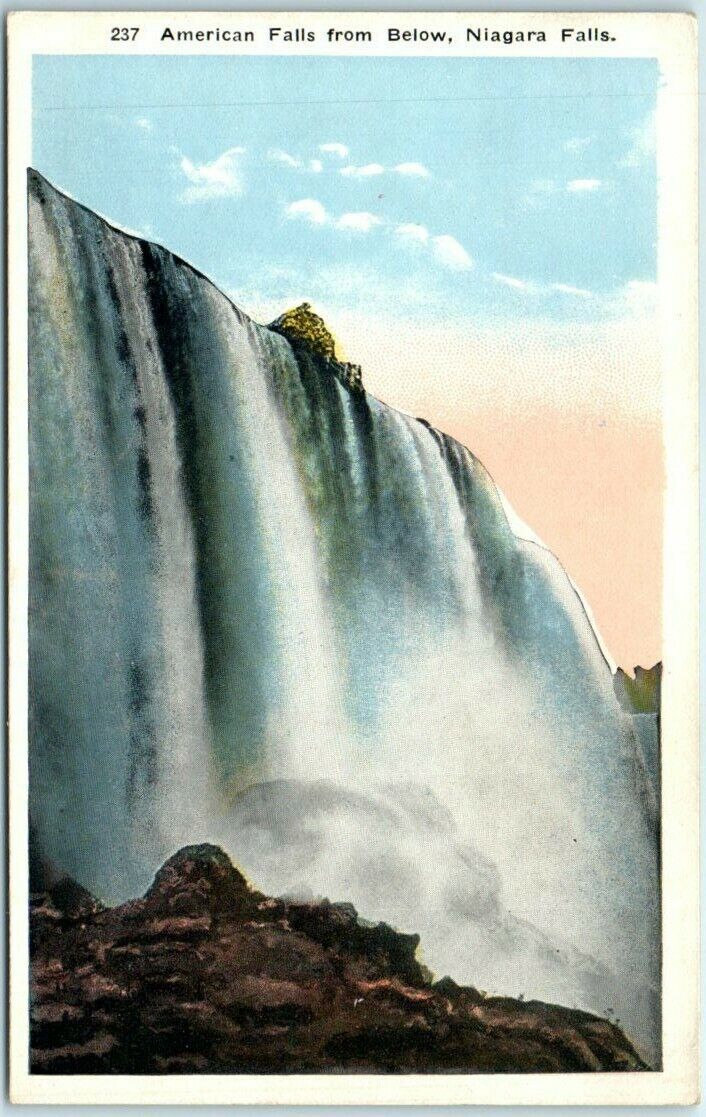 Postcard - American Falls from Below - Niagara Falls, New York