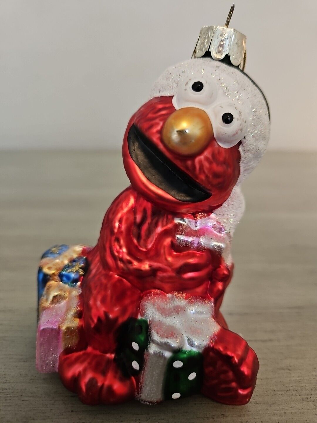 Elmo Blown Glass Christmas Tree Ornament Kurt Adler 2007 Sesame Street