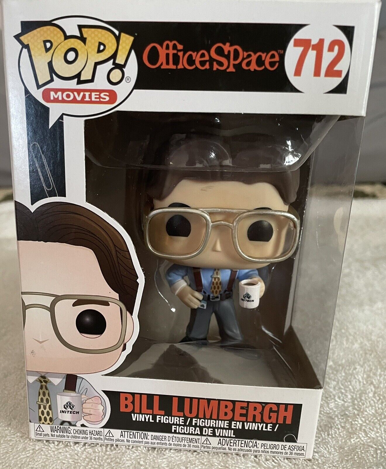 Bill Lumbergh 712 Funko POP, NEW in Box, Office Space. Vinyl Toy, Collectible ￼￼