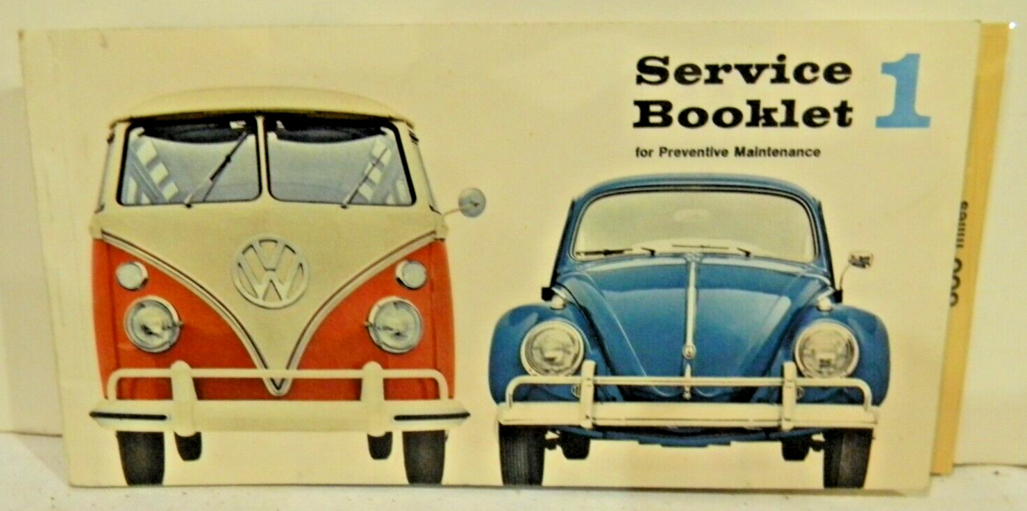 1963 VOLKSWAGEN BUS AND BEETLE SERVICE BOOKLET NOS UNUSED CONDITION