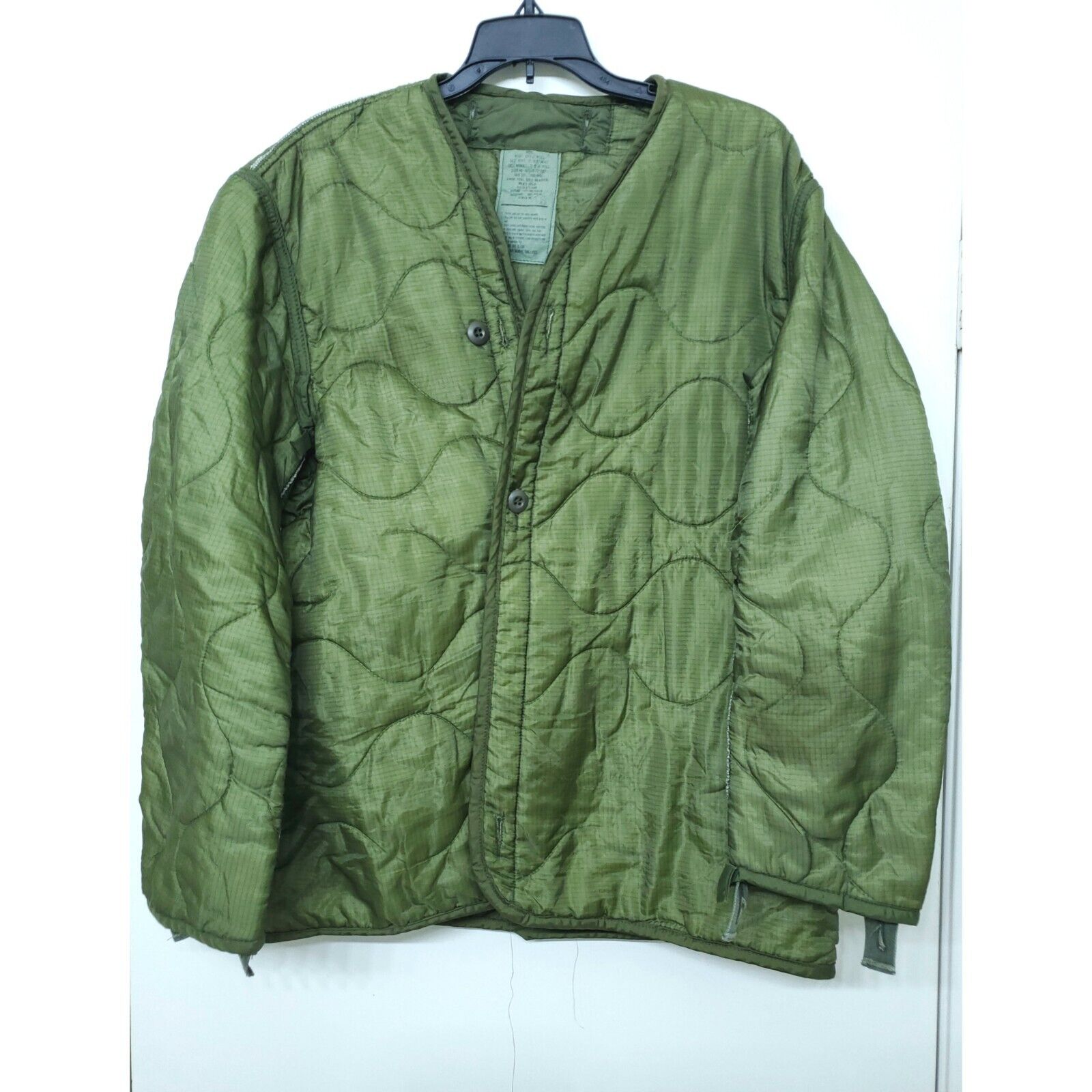 Green US Military Field Jacket Liner Men’s Small - Preowned 8415-00-762-2387