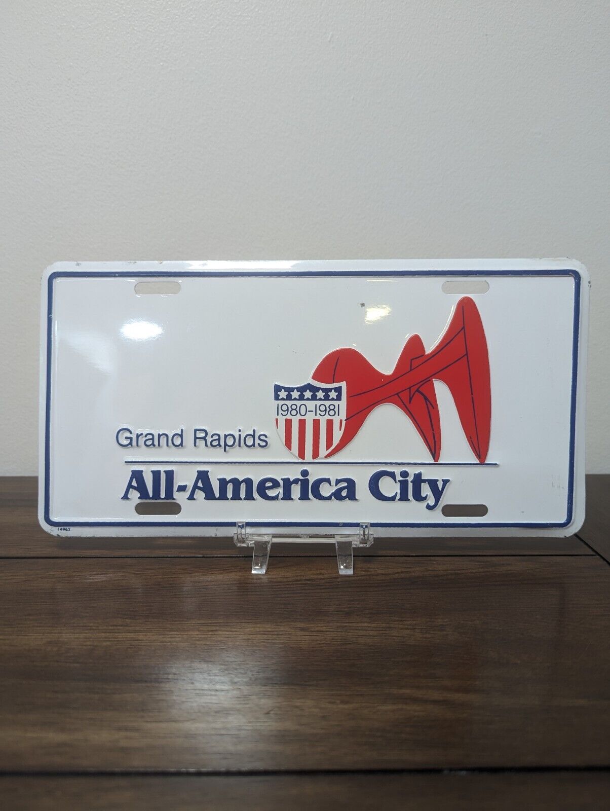 Vintage Grand Rapids, MI 1980-1981 All-America City Booster License Plate
