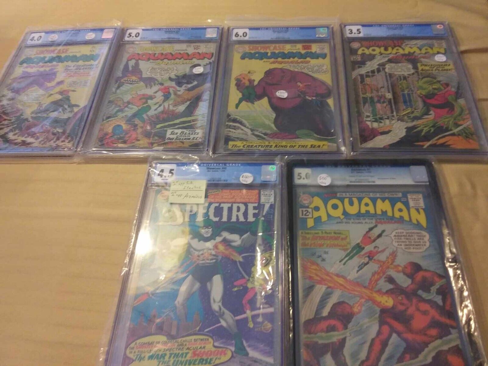 Comic books CGC  lot,Showcase presents30,31,32,33,60 and Aquaman #1
