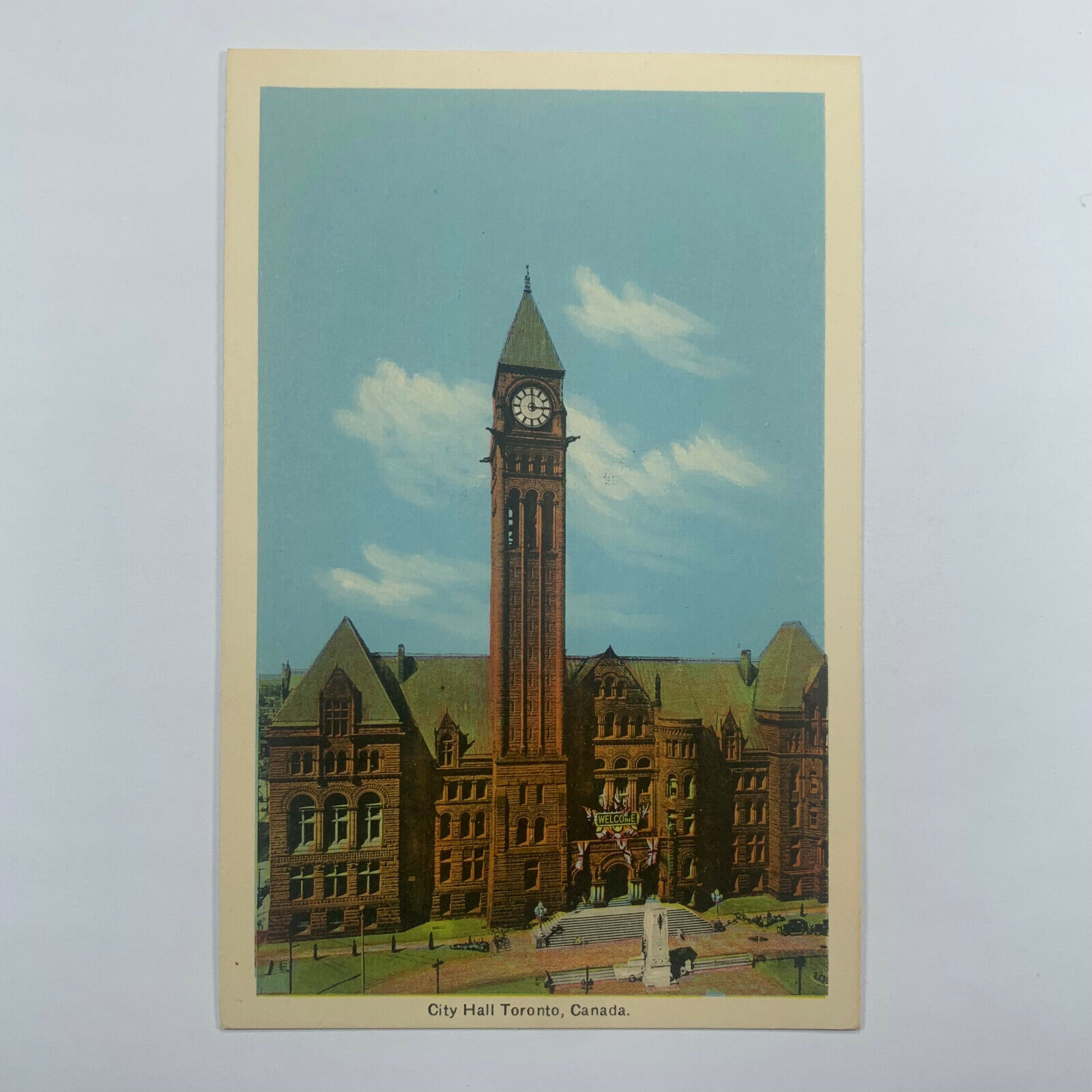 Postcard Canada Toronto Ontario Canada City Hall 1940s Unposted